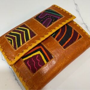 Handmade leather wallet, unique artisian made
